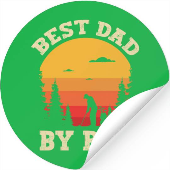 Funny Vintage Best Dad By Par Father's Day Golfing Stickers