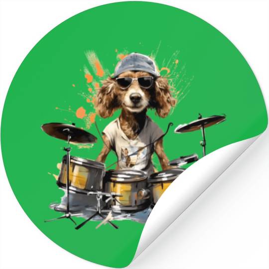 Drummer Dog: Beat Master Stickers