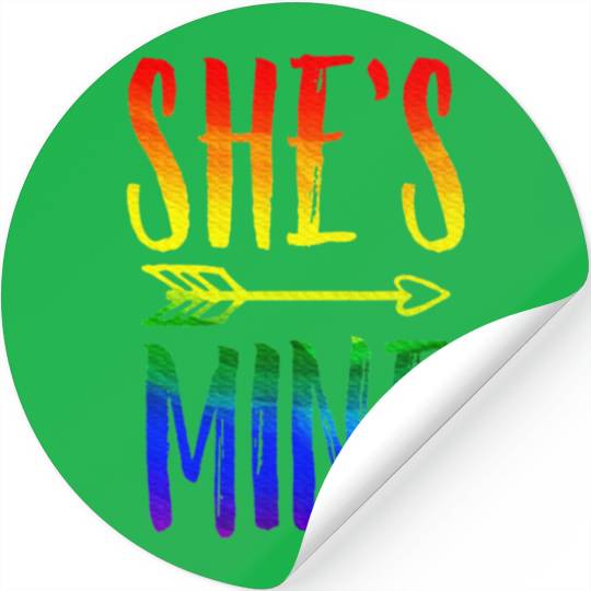 I'm Hers She's Mine LGBT Pride Lesbian Couple Stickers