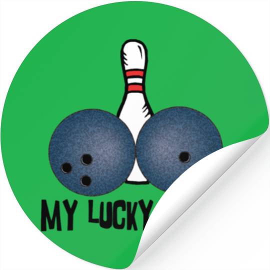 Bowling My Lucky Balls Stickers