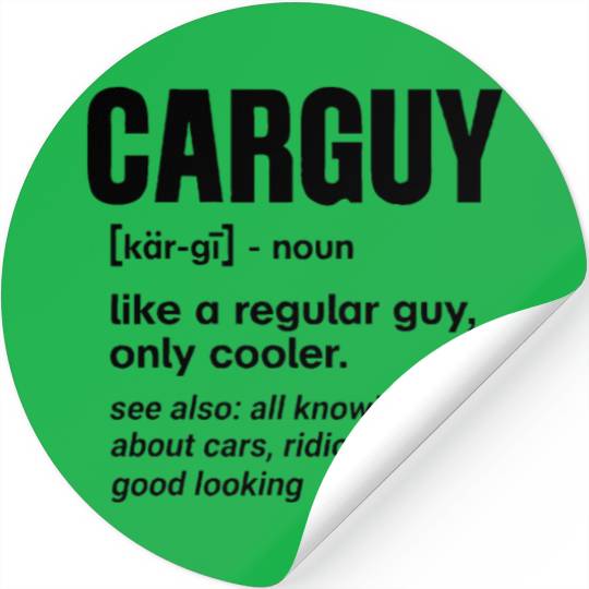 Car Guy Definition Mechanic Auto Racing Car Lovers Stickers
