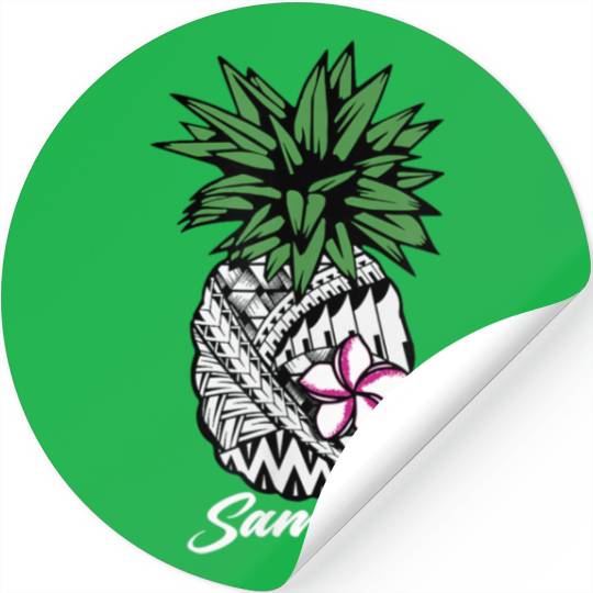 Samoa Stickers Samoan tribal pineapple