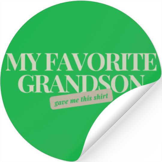 Grandpa Grandma Birthday Present Stickers