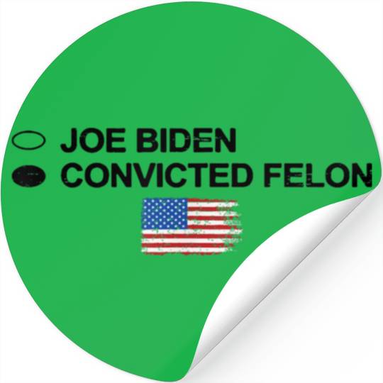 Joe Biden Vs Convicted Felon Funny 2024 Flag Stickers