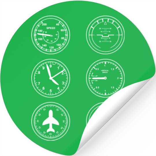Aviation Flight Instruments Stickers