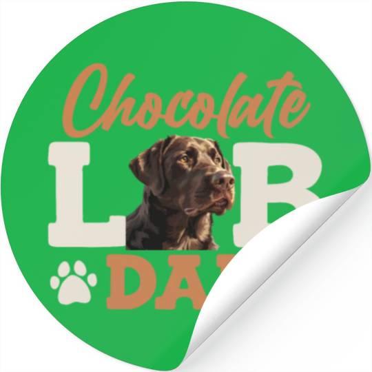 Labrador Owner CHOCOLATE LAB DAD Labrador Dog Stickers