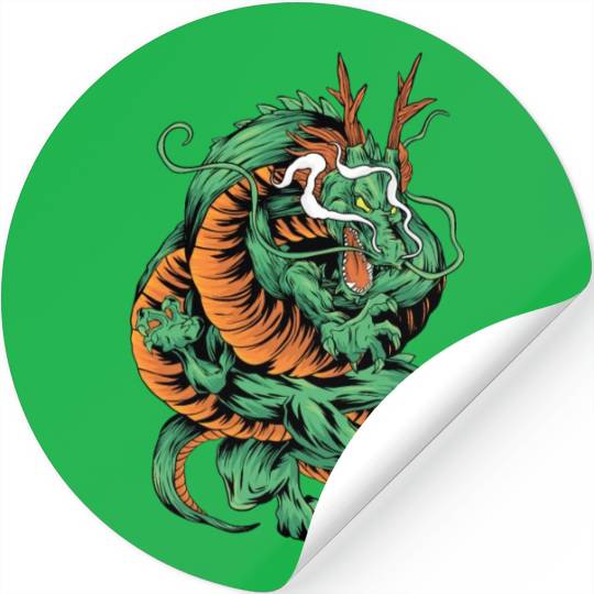 Angry Japanese Dragon Tattoo Stickers