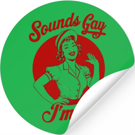 Sounds Gay I'm In Vintage Lesbian Cowgirl Howdy Stickers
