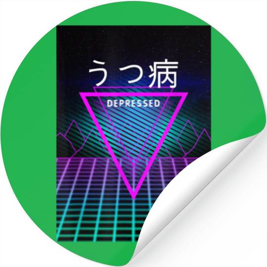 aesthetic vaporwave clothes depressed Stickers