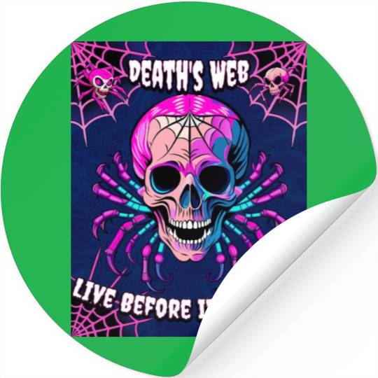Web of Fear Spooky Skull & Spider Stickers