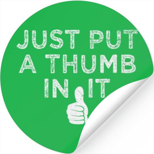 Just Put a Thumb In It Shooting Range Gun Lover Stickers