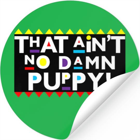 Puppy Sitcom Clothing Premium Stickers