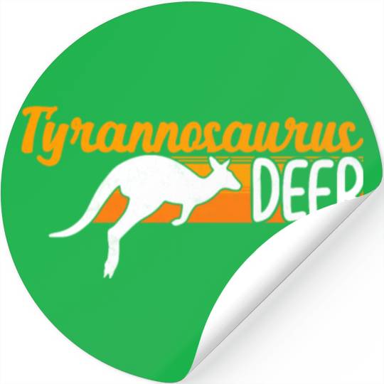 Funny Kangaroo Tyrannosaurus Deer Illustration for Stickers