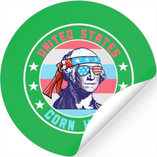 July Cornhole Apparel Clothing Premium Stickers