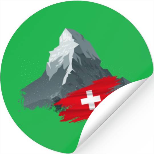 Vacation Skiing, Hiking, Mountain Switzerland Stickers