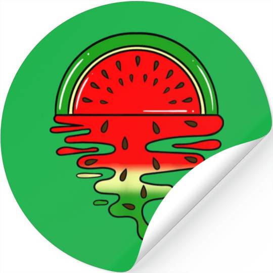 Watermelon Sunset Summer Fruit Lover Stickers