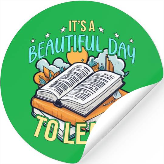 Literature Teacher It's A Beautiful Day To Reading Stickers