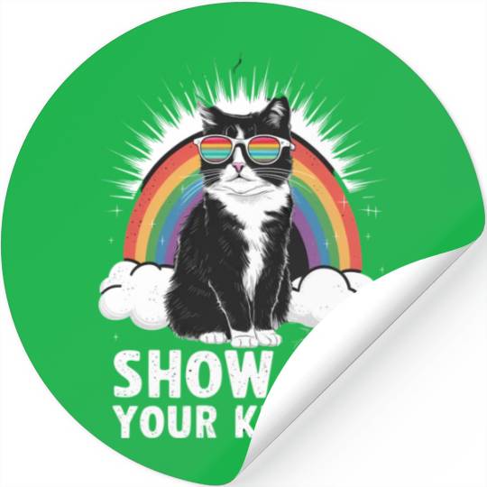 Show Me Your Kitties Funny Lesbian Gay Pride LGBT Stickers