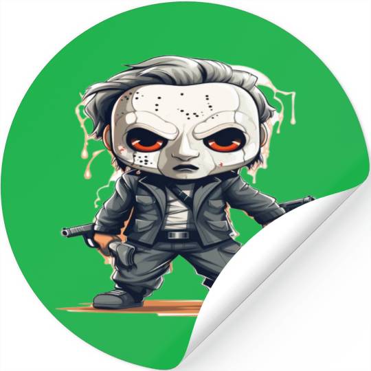 Chibi Horror Icon - Cute yet Deadly Masked Charact Stickers