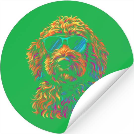 Goldendoodle Sunglasses Funny Doodle Stickers