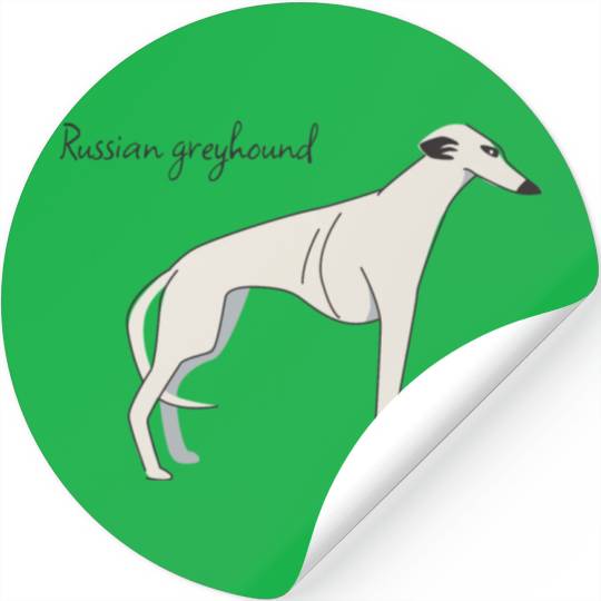 Russian greyhound Stickers