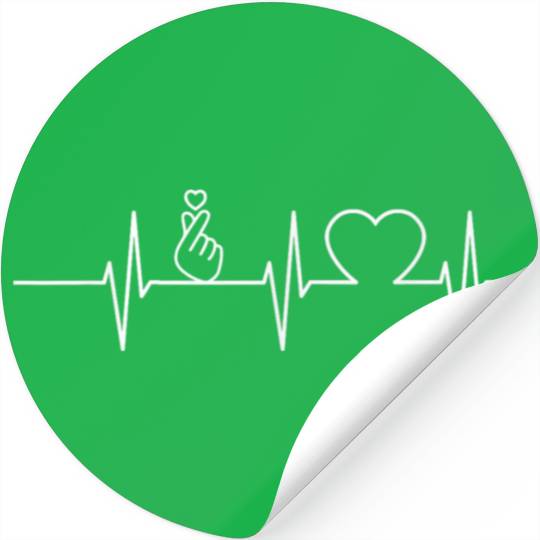 Heartbeat Korean Music Kawaii Stickers