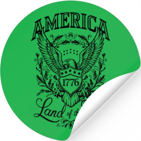 Independence Day Art 4 July American Eagle Stickers