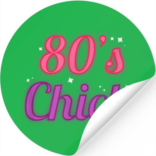 Retro 80s Day Clothes Stickers