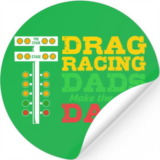 Fathers Day Racing Car Lover Drag Racing Dad Stickers