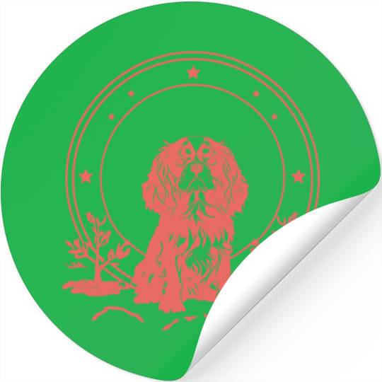 Cavalier King Charles Spaniel Celestial Tarot Card Stickers