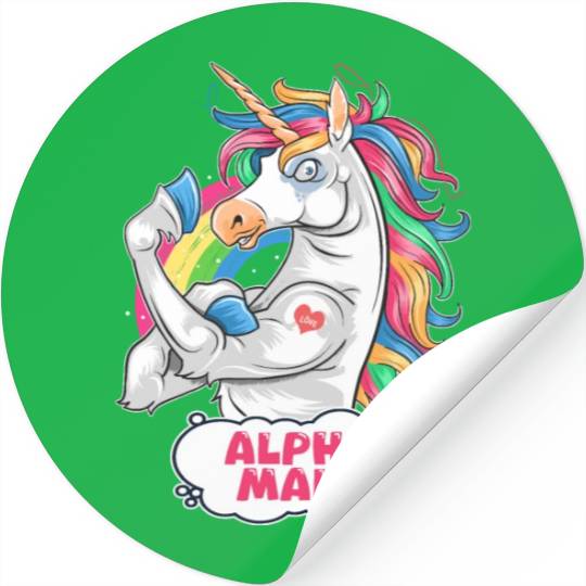 Alpha Male Unicorn Embrace Your Unique Masculinity Stickers