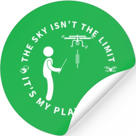 Quadcopter Sky Is Not The Limit Funny Drone Pilot Stickers