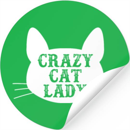 Crazy Cat Lady Stickers - Funny Cats Lovers Kitten