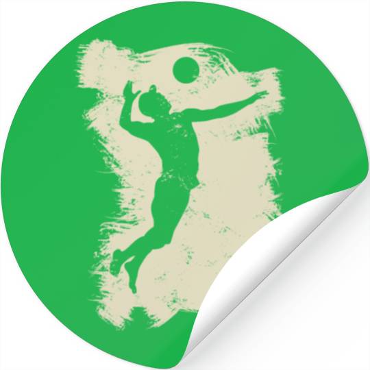 Volleyball Beach Grunge Vintage Stickers