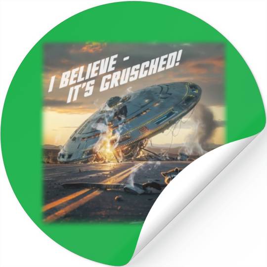 UFO crash. I believe it's grusched! Stickers
