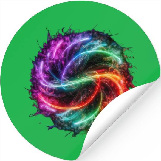 Neon color ai particles Stickers