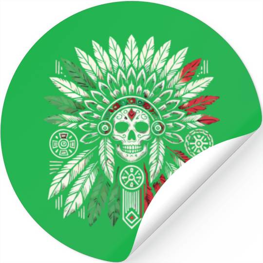 Aztec Warrior Indigenous Mexican Aztec Jaguar Stickers
