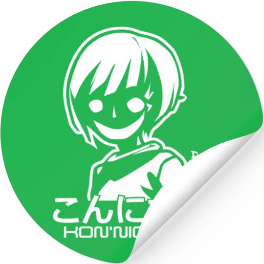 Creepy Japan Girl: Konnichiwa and Hello Stickers