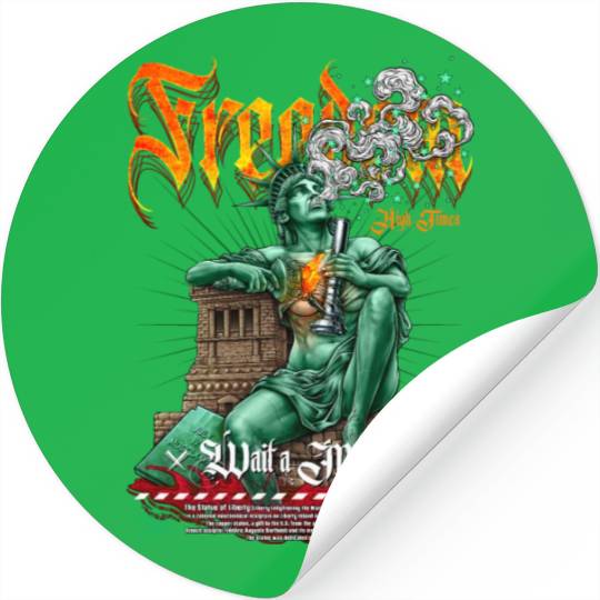 statue of liberty smoking #2 Stickers