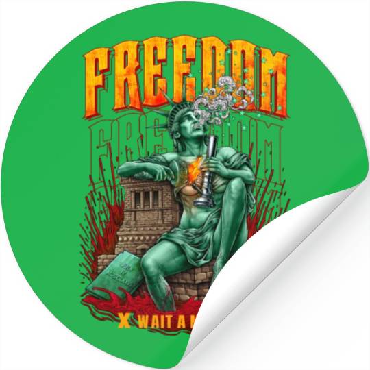 statue of liberty smoking #1 Stickers