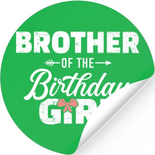 Brother of the Birthday Boy T-Rex Dinosaur Stickers