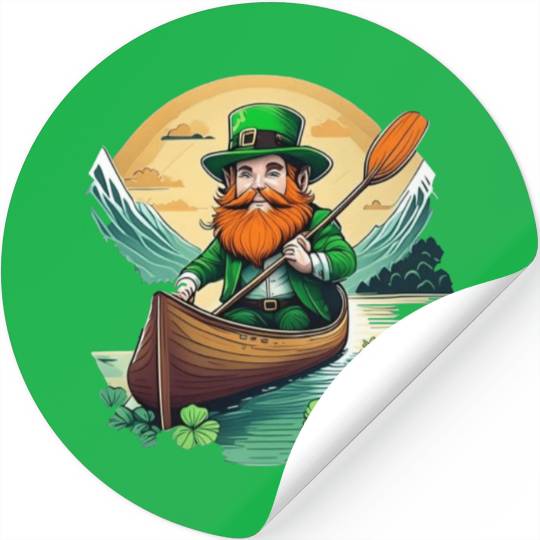 St. Patrick's Day Shamrock St Paddy's Day Kayak Stickers