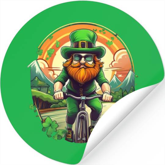 St. Patrick's Day Shamrock St Paddy's Day Cycling Stickers