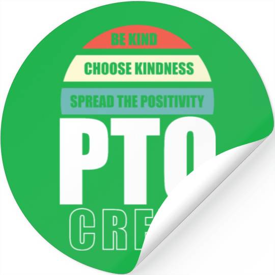 PTO Crew School Volunteer Parent Teacher Stickers