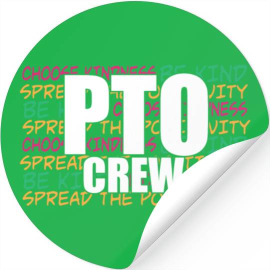 PTO Crew School Volunteer Parent Teacher Stickers