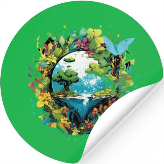 Respect Your Mother Earth Day Save Our Planet Stickers