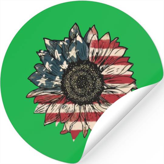 Sunflower Flag Stickers