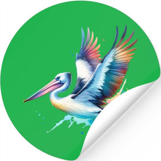 Pelican in Flight Stickers