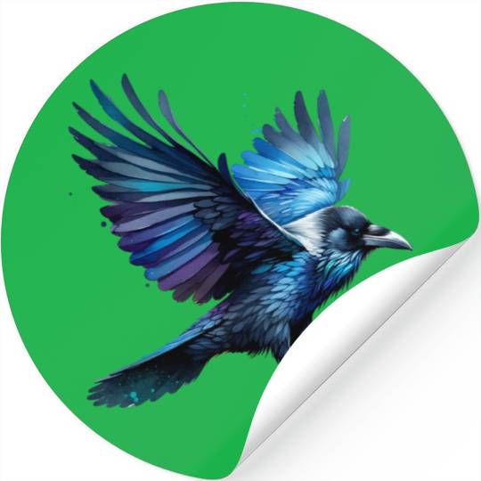 Raven in Flight Stickers