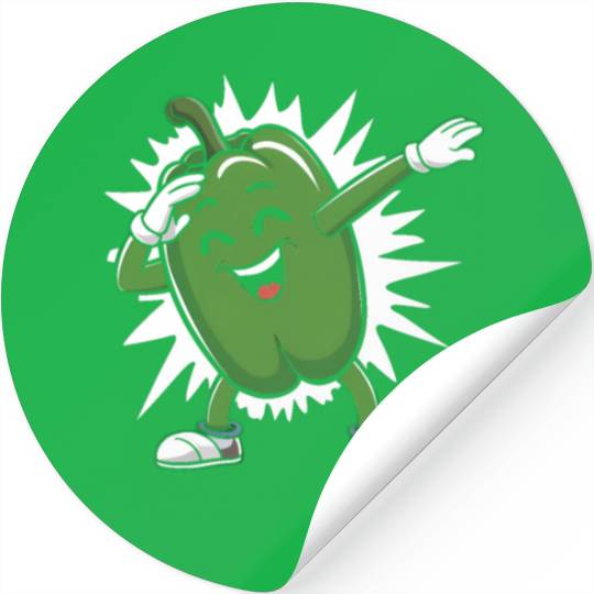 Green Bell Pepper Dabbing Stickers